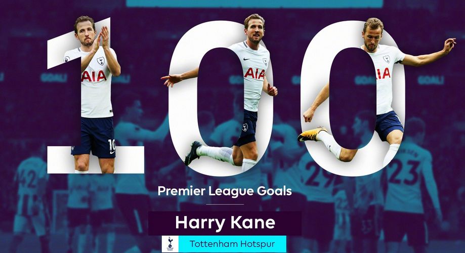  热刺核心凯恩达成英超百球里程碑  
